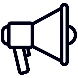 Illustration of a megaphone for announcements