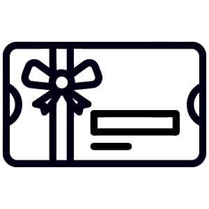 Illustration of a gift card with bow.
